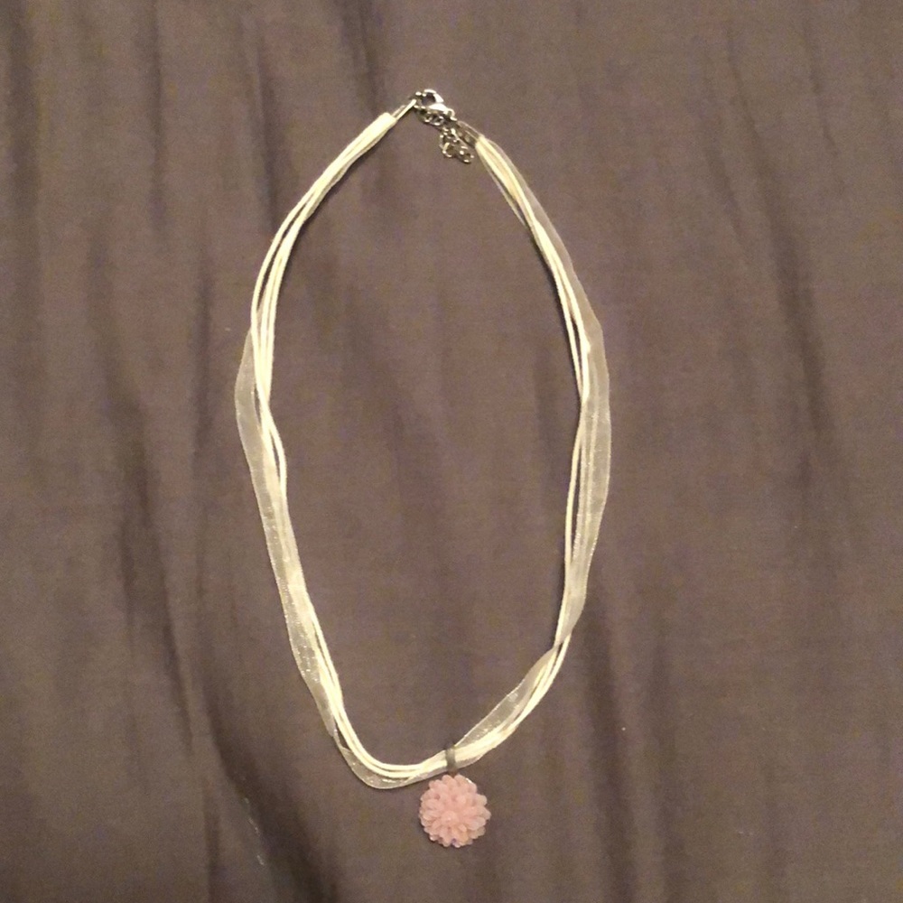 Purple flower necklace